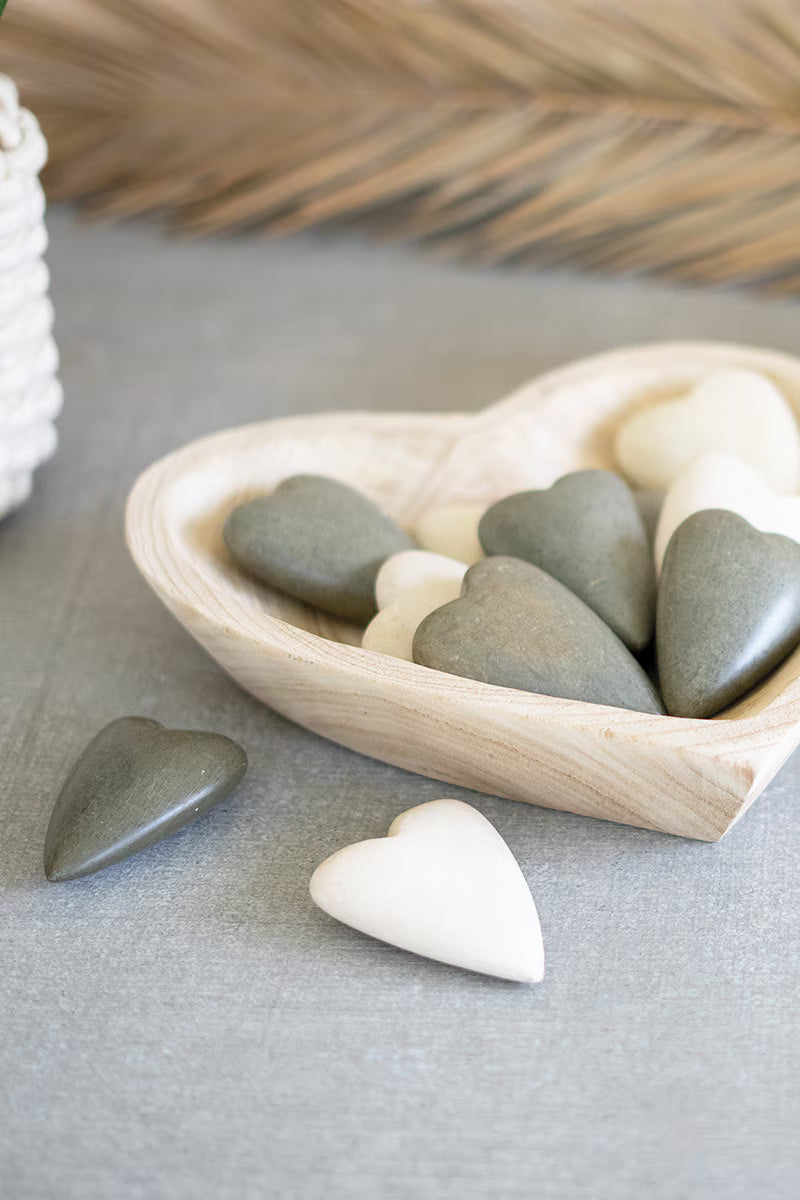 Hand-Carved Wood Heart Bowl