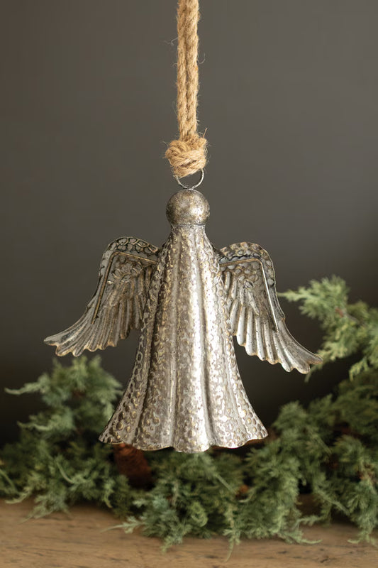 Rustic Metal Angel Bell Door Hanger