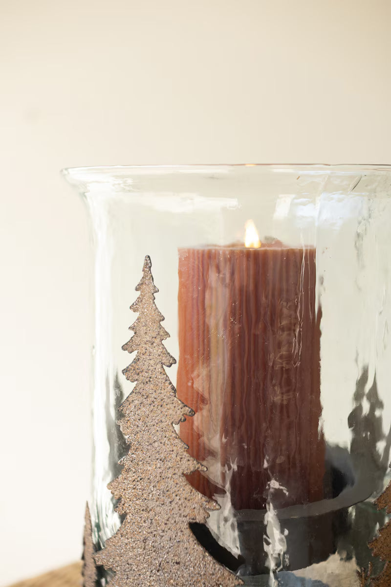 Metal Christmas Trees and Deer Cylinder Wrap