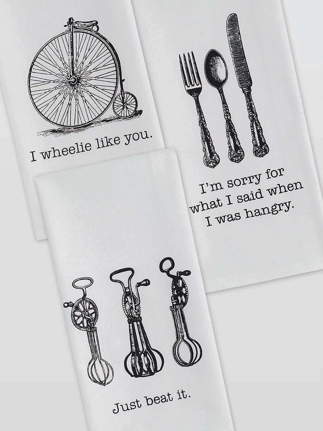 Vintage Print Absorbent & Fast-Drying Kitchen Dish Towel Set
