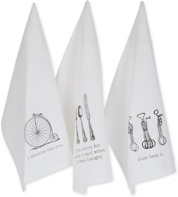 Vintage Print Absorbent & Fast-Drying Kitchen Dish Towel Set