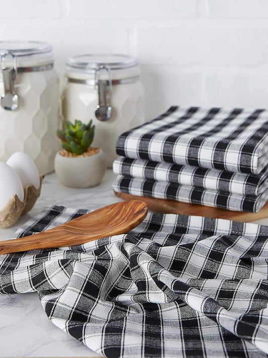 French Check Dishtowel Set/4