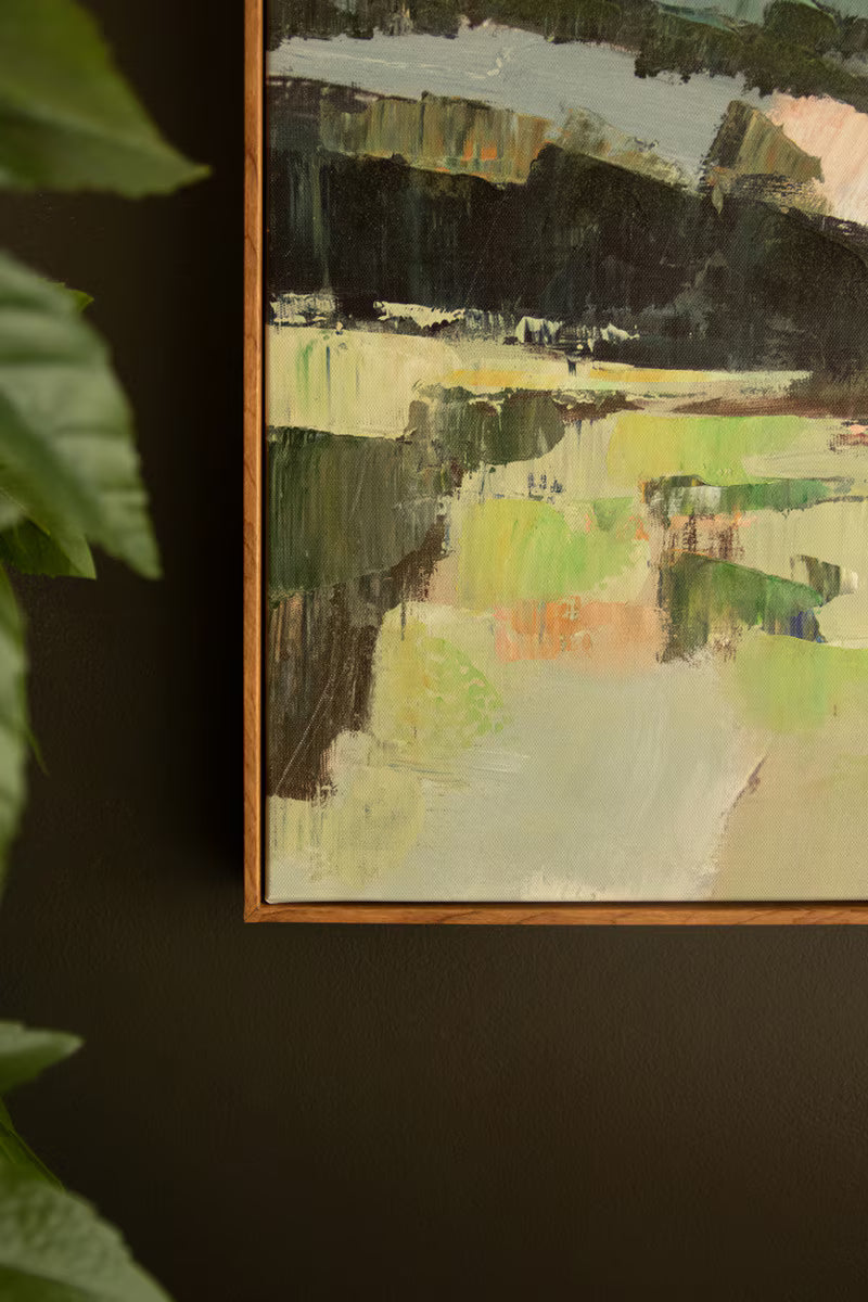 Framed Mountain Landscape Painting