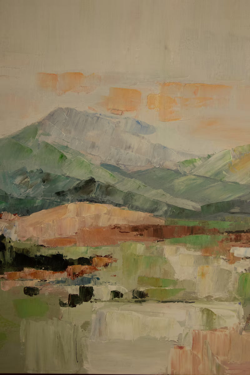 Framed Mountain Landscape Painting