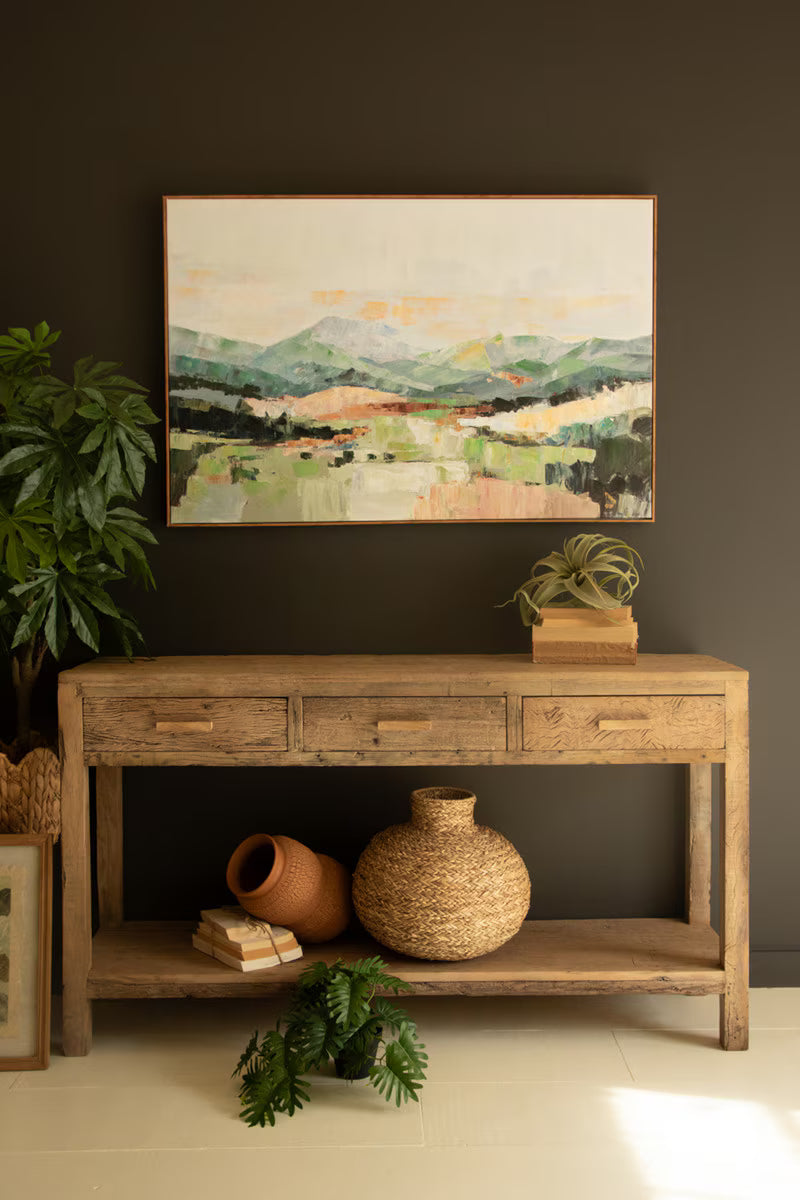Framed Mountain Landscape Painting