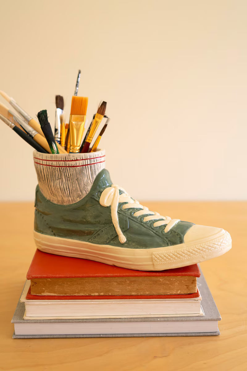 Ceramic Sneaker with Socks Vase