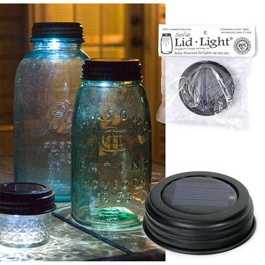 Solar Lid Light - Rustic Brown