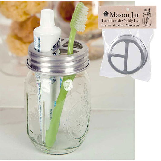 Mason Jar Toothbrush Caddy Lid