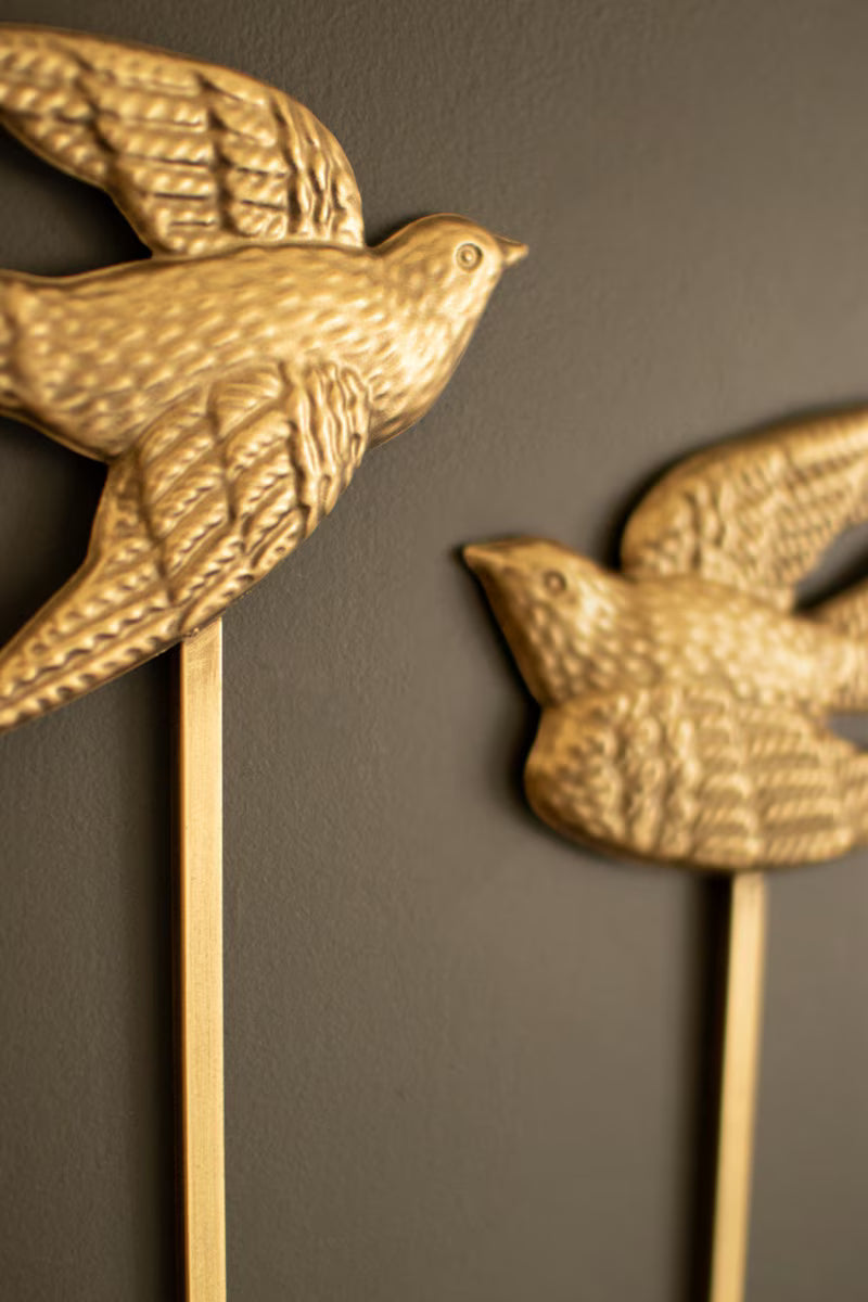 Antique Gold Sparrow Candle Wall Sconces