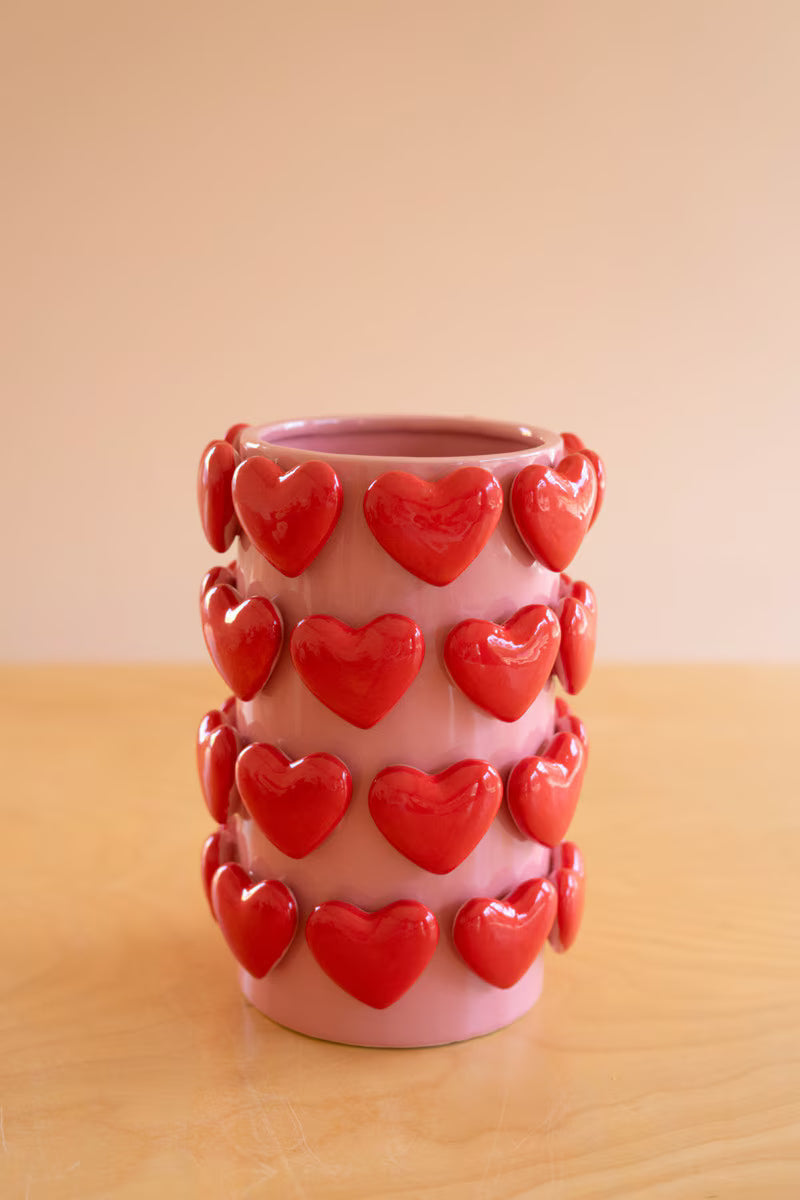 Ceramic Hearts Vase