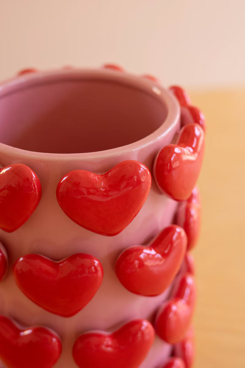 Ceramic Hearts Vase