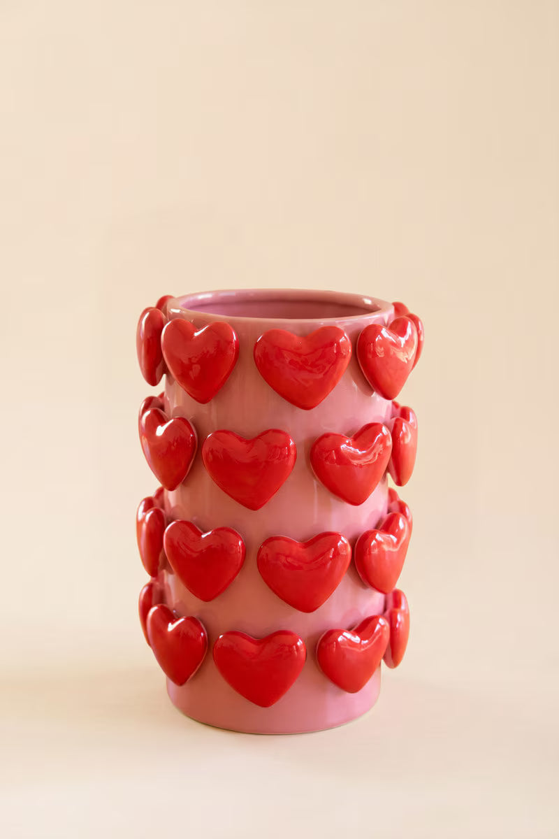 Ceramic Hearts Vase