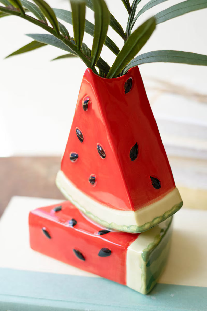 Ceramic Watermelon Bud Vase