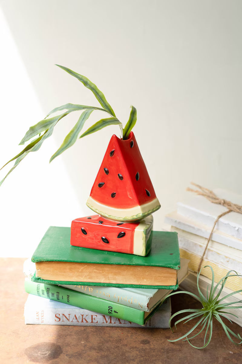 Ceramic Watermelon Bud Vase