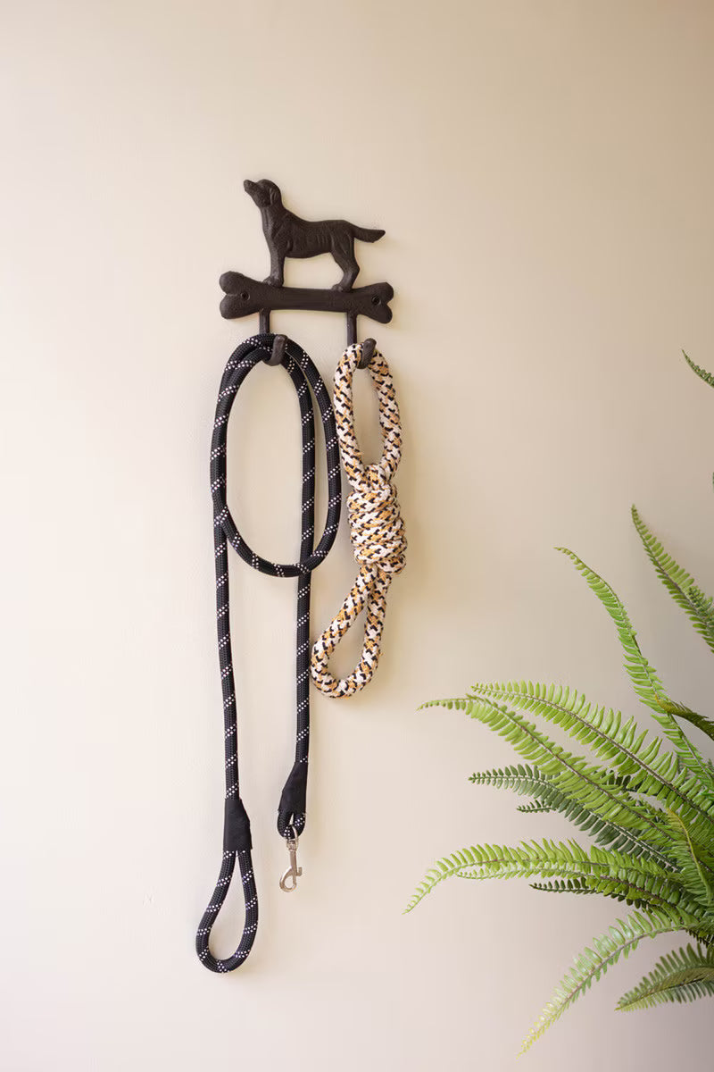 Cast Iron Dog with Bone Wall Hook