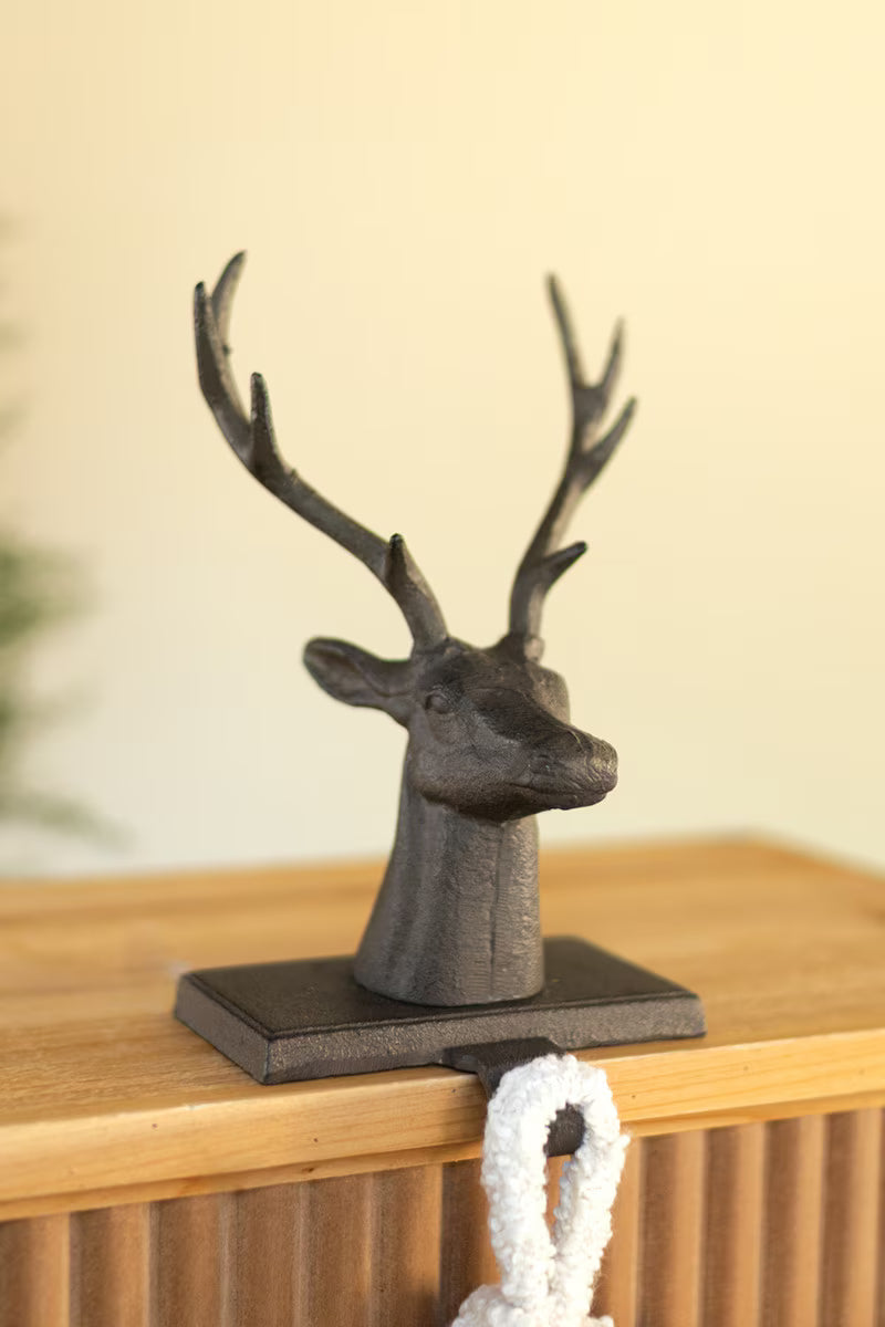 Cast Iron Deer Stocking Holder