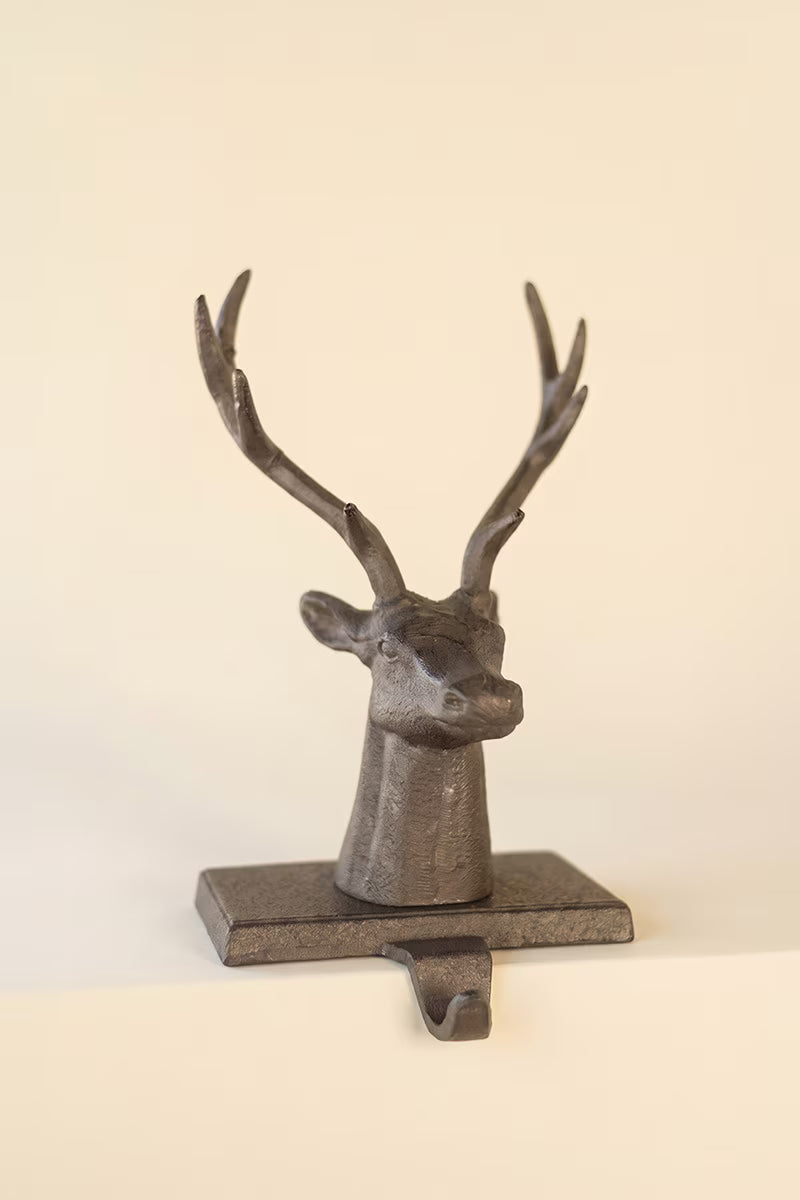 Cast Iron Deer Stocking Holder