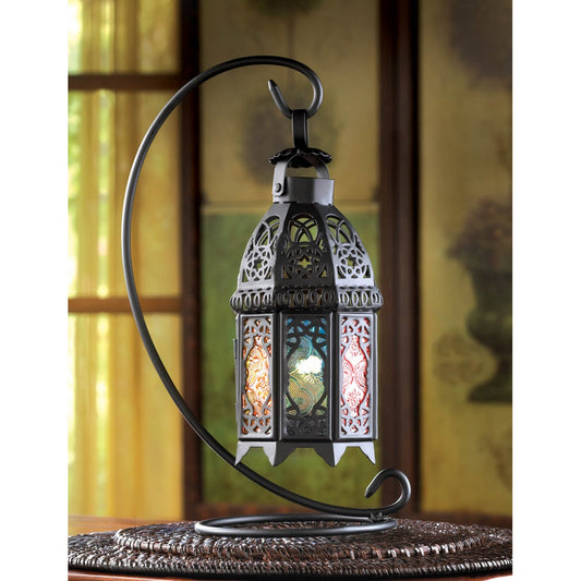 Rainbow Moroccan Lantern Stand