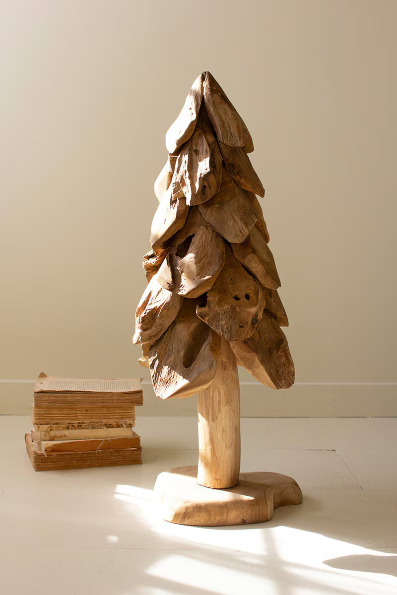 Large Rustic Teak Christmas Tree