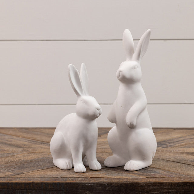 White Upright Bunny