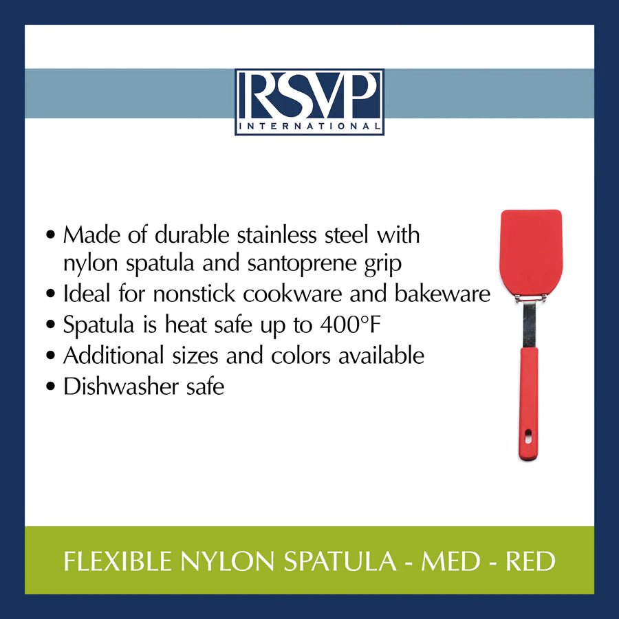 Medium Red Flexible Nylon Spatula