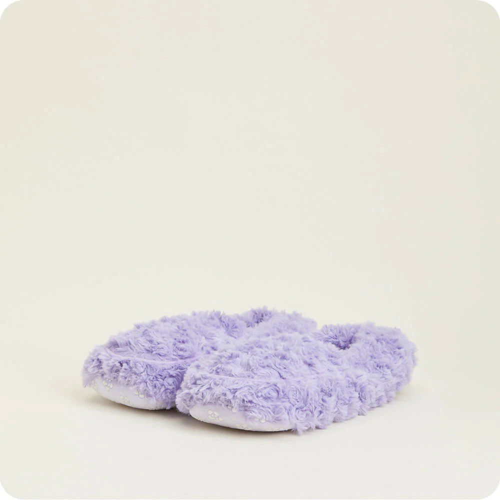 Curly Purple Warmies Slippers