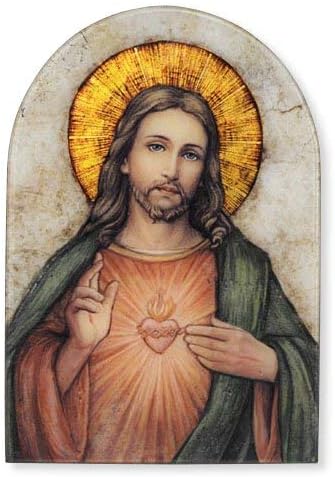 Sacred Heart of Jesus Arched Plaque