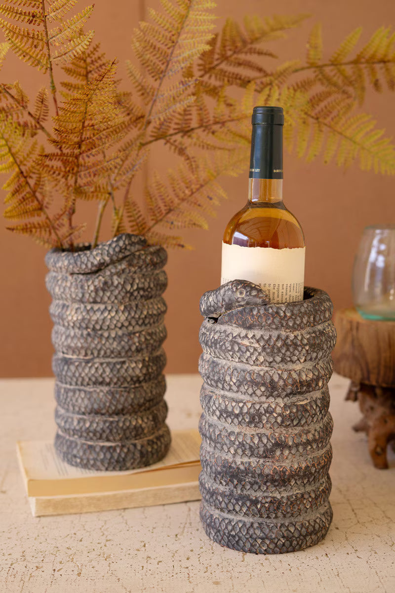 Clay Snake Wine Cooler Planter