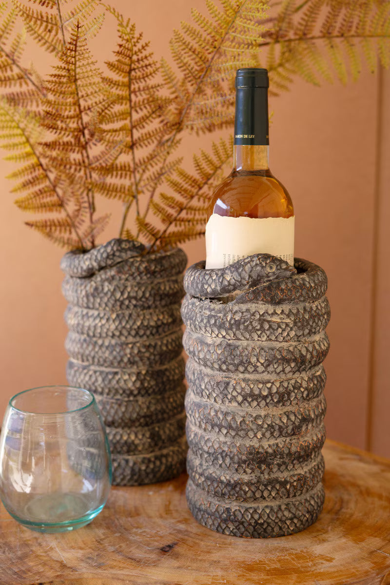 Clay Snake Wine Cooler Planter