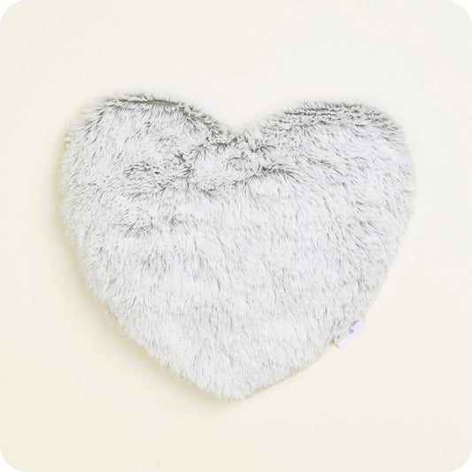 Marshmallow Gray Warmies Heart Heat Pad