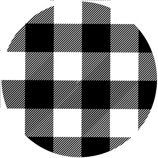 Black & White Buffalo Plaid Jar Opener