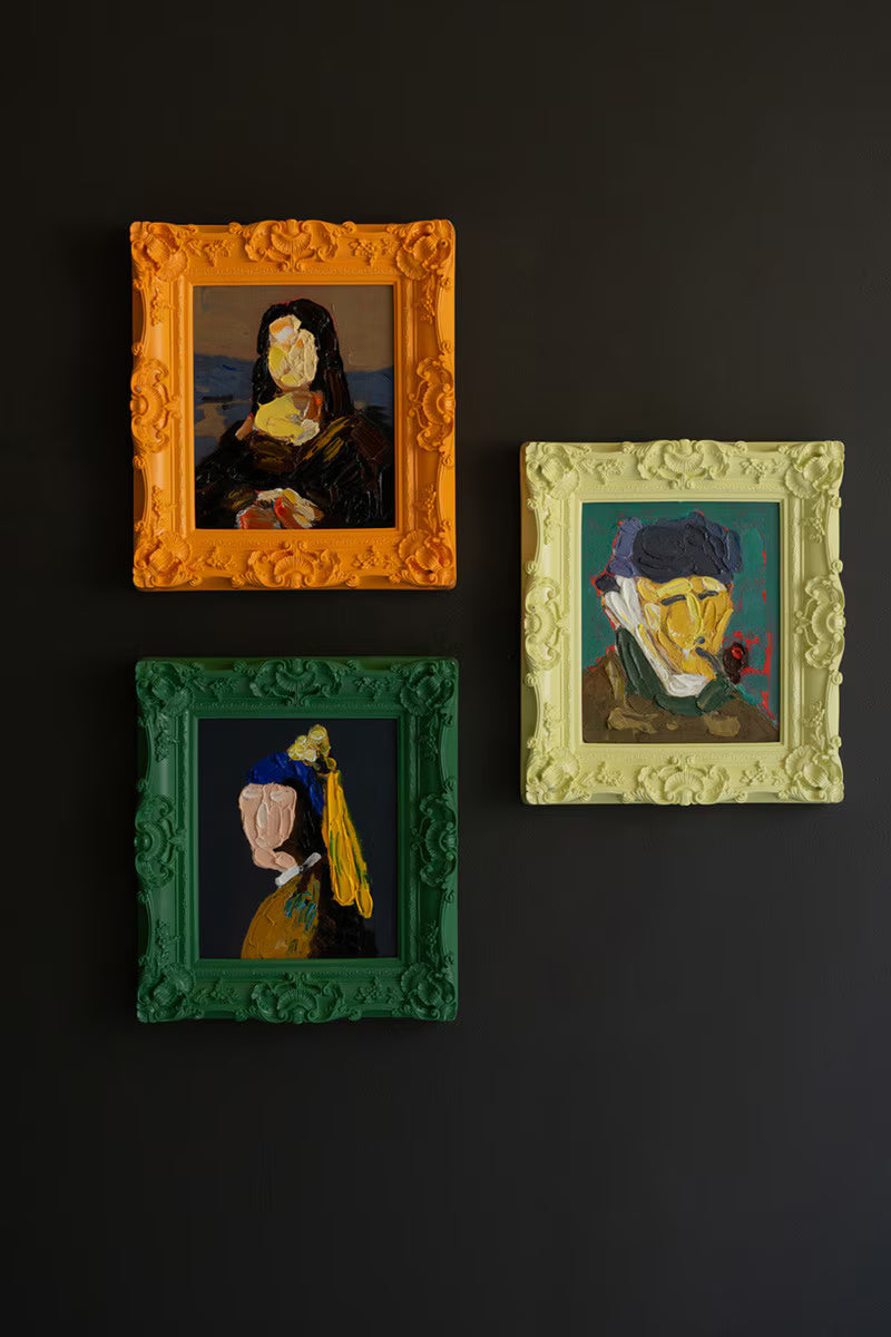 Set of 3 Framed Portrait Paintings