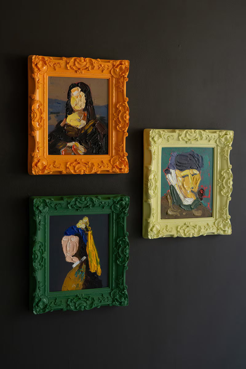 Set of 3 Framed Portrait Paintings