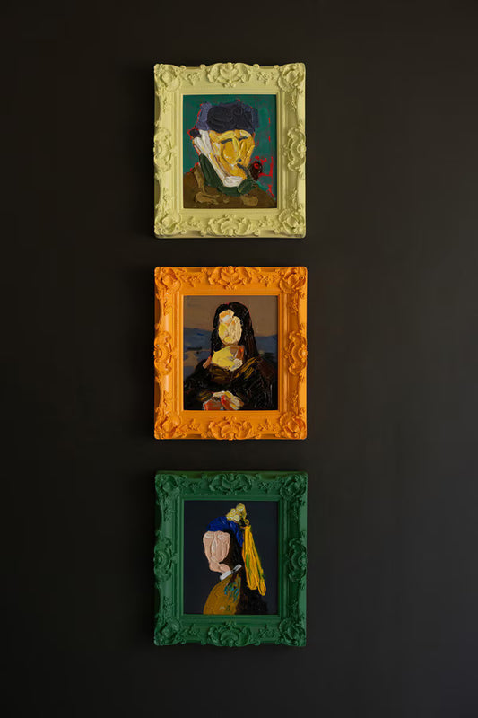 Set of 3 Framed Portrait Paintings