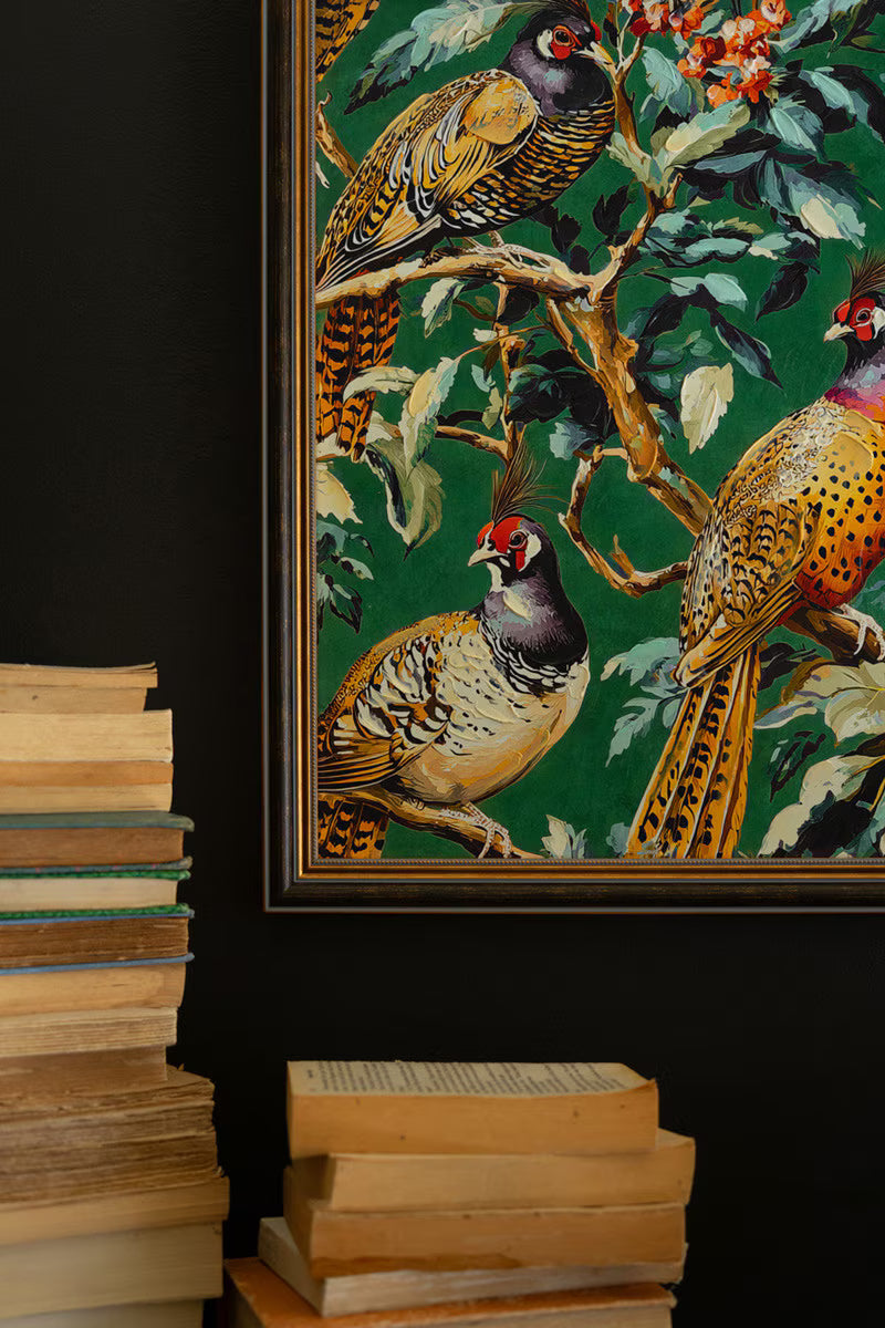 Framed Pheasant Painting