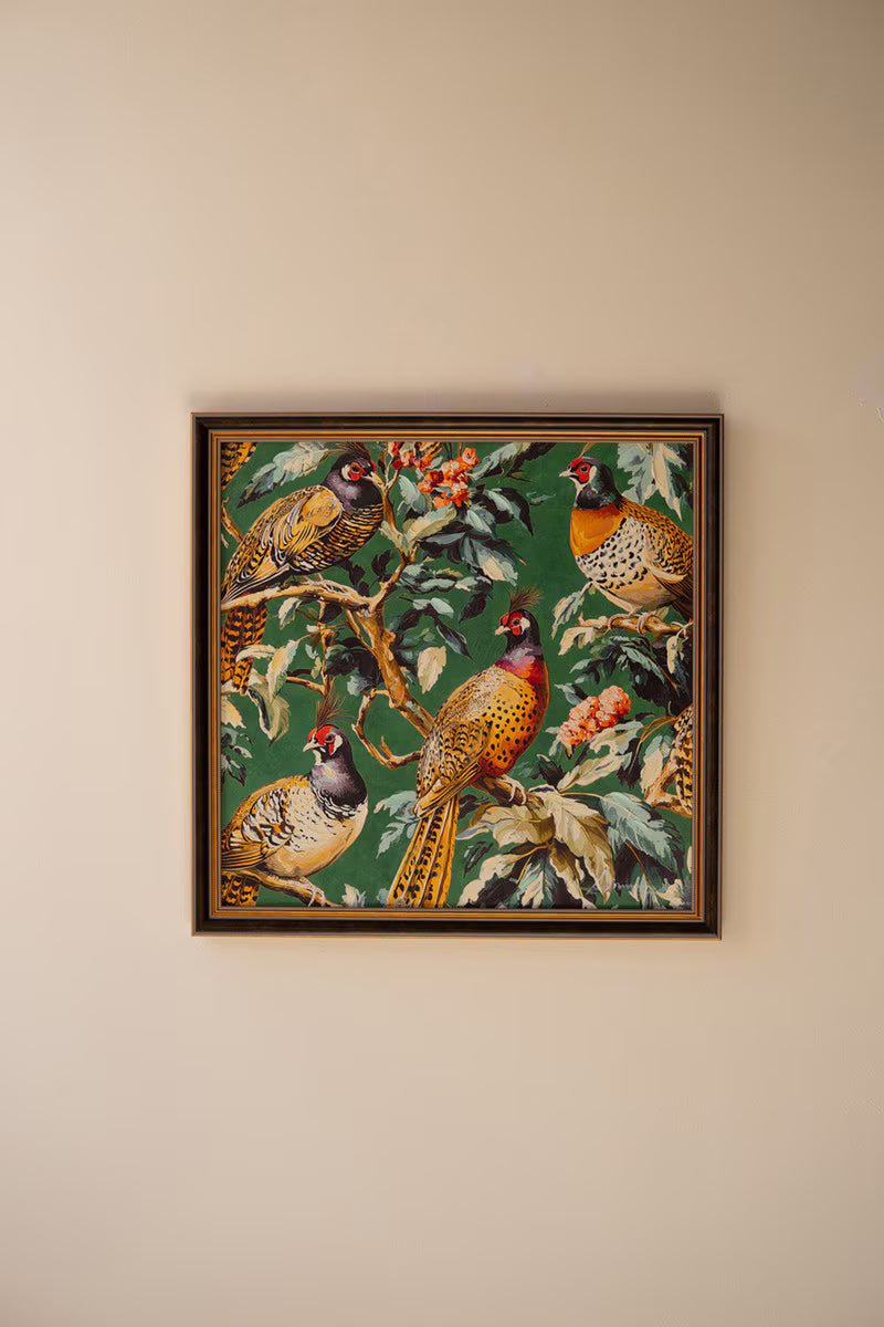 Framed Pheasant Painting
