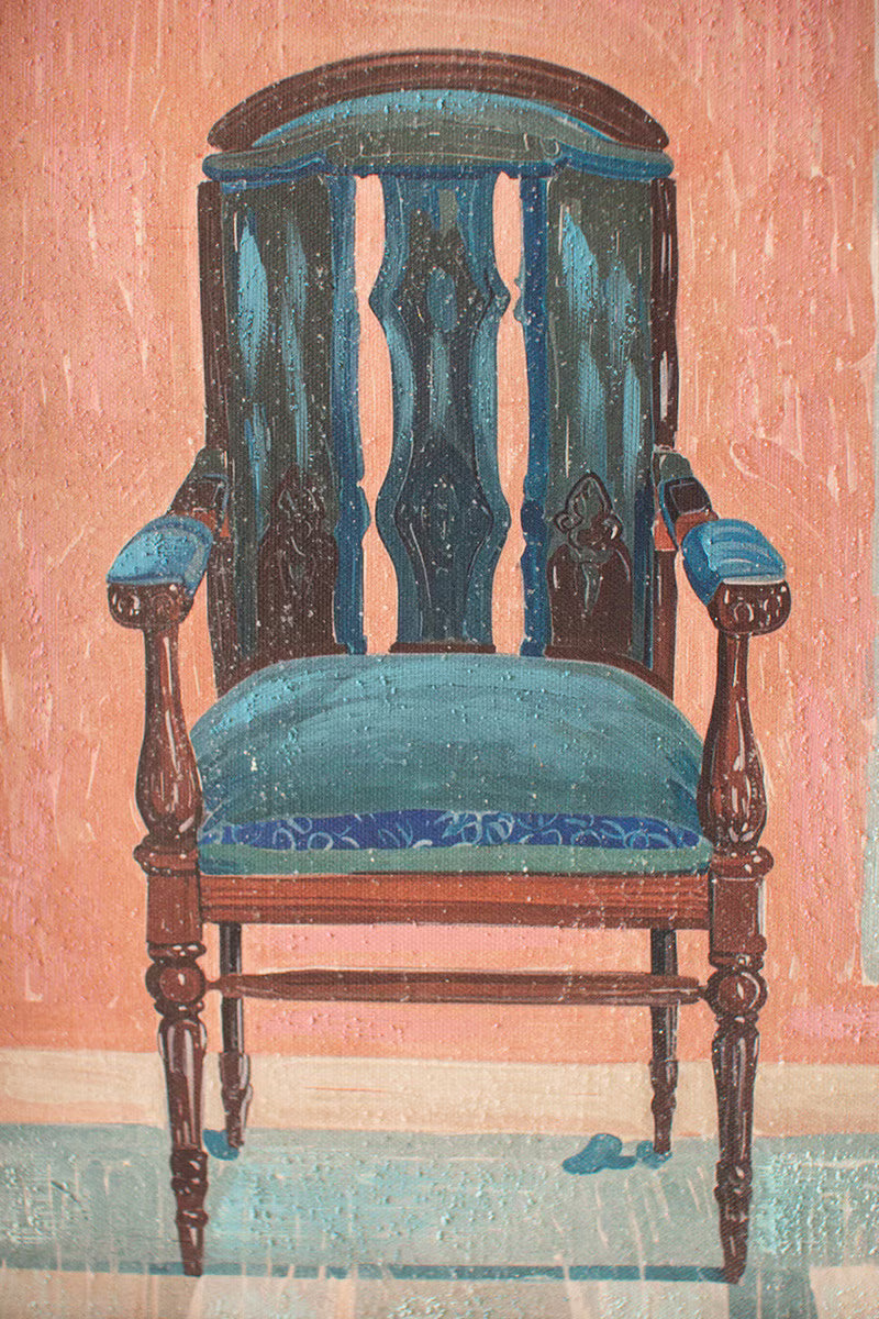 Set of 2 Framed Chair Paintings