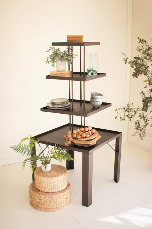 Four-Tiered Square Metal Store Display