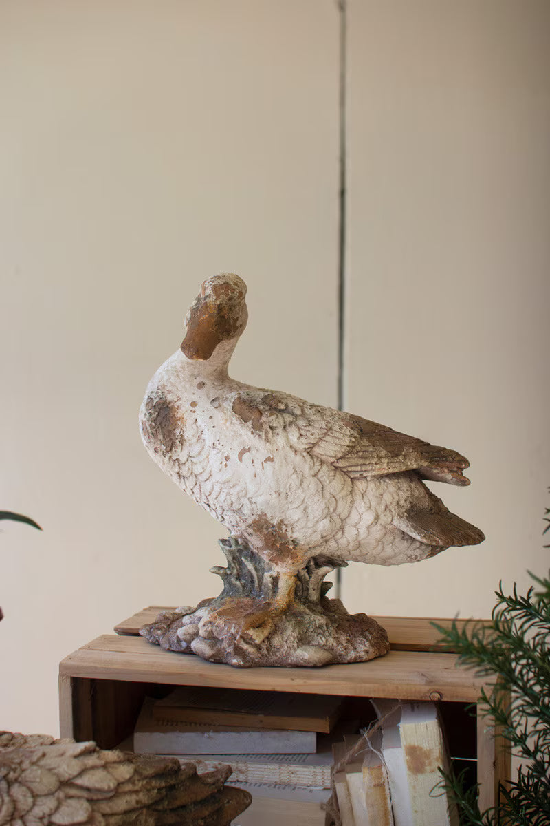 Faux Concrete Duck Head To Side