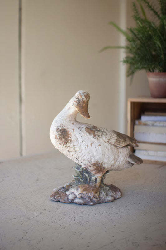 Faux Concrete Duck Head To Side
