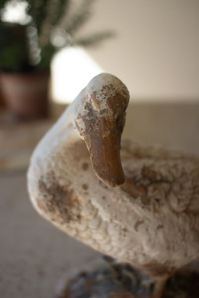 Faux Concrete Duck Head To Side
