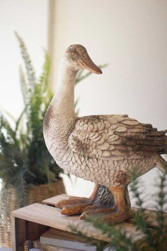 Faux Concrete Duck Head Up
