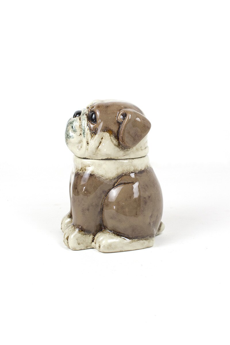 Ceramic Bulldog Canister
