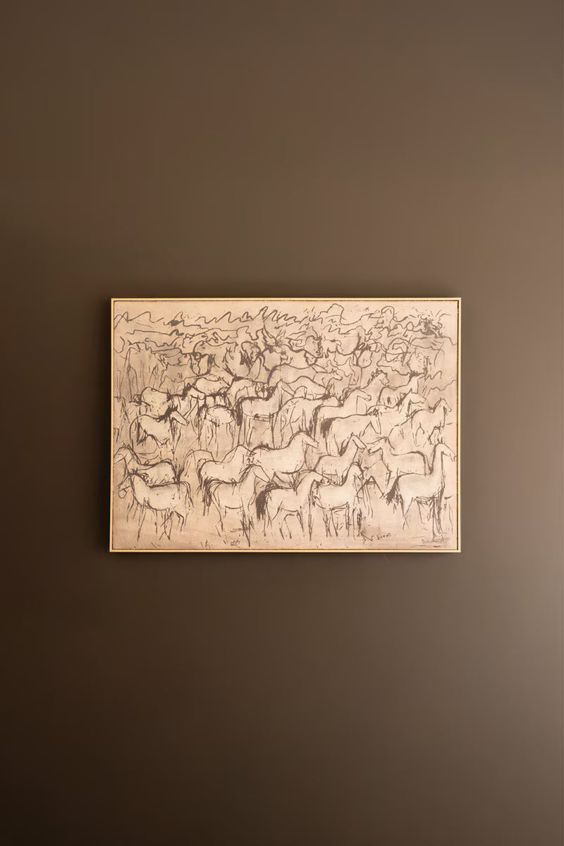 Framed 1000 Horses Print