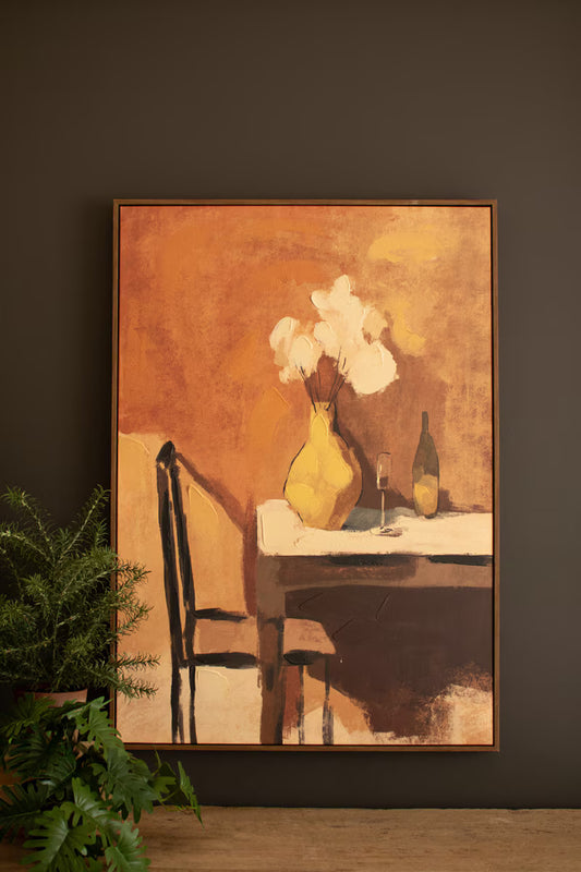 Framed Table and Chair Still-Life Painting