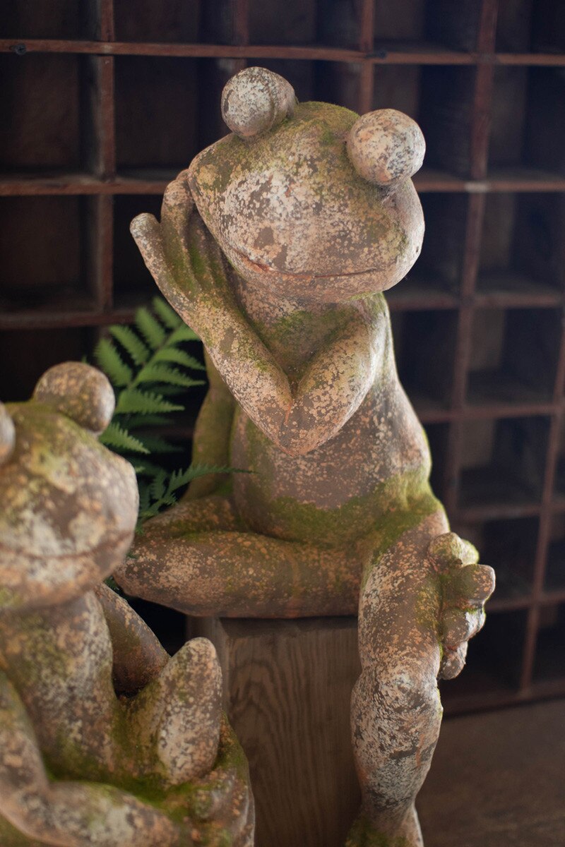 Large Faux Concrete Frog