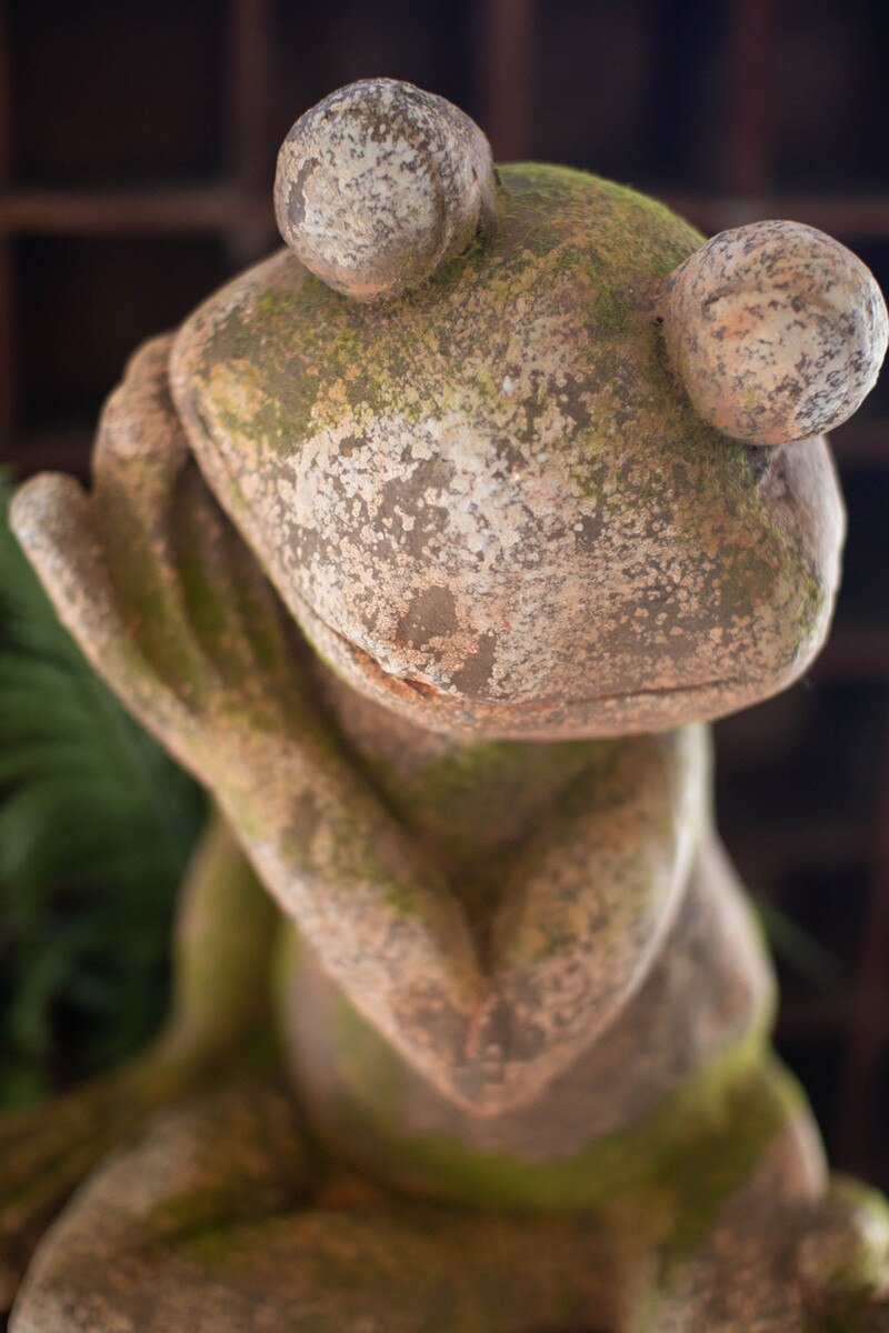 Large Faux Concrete Frog