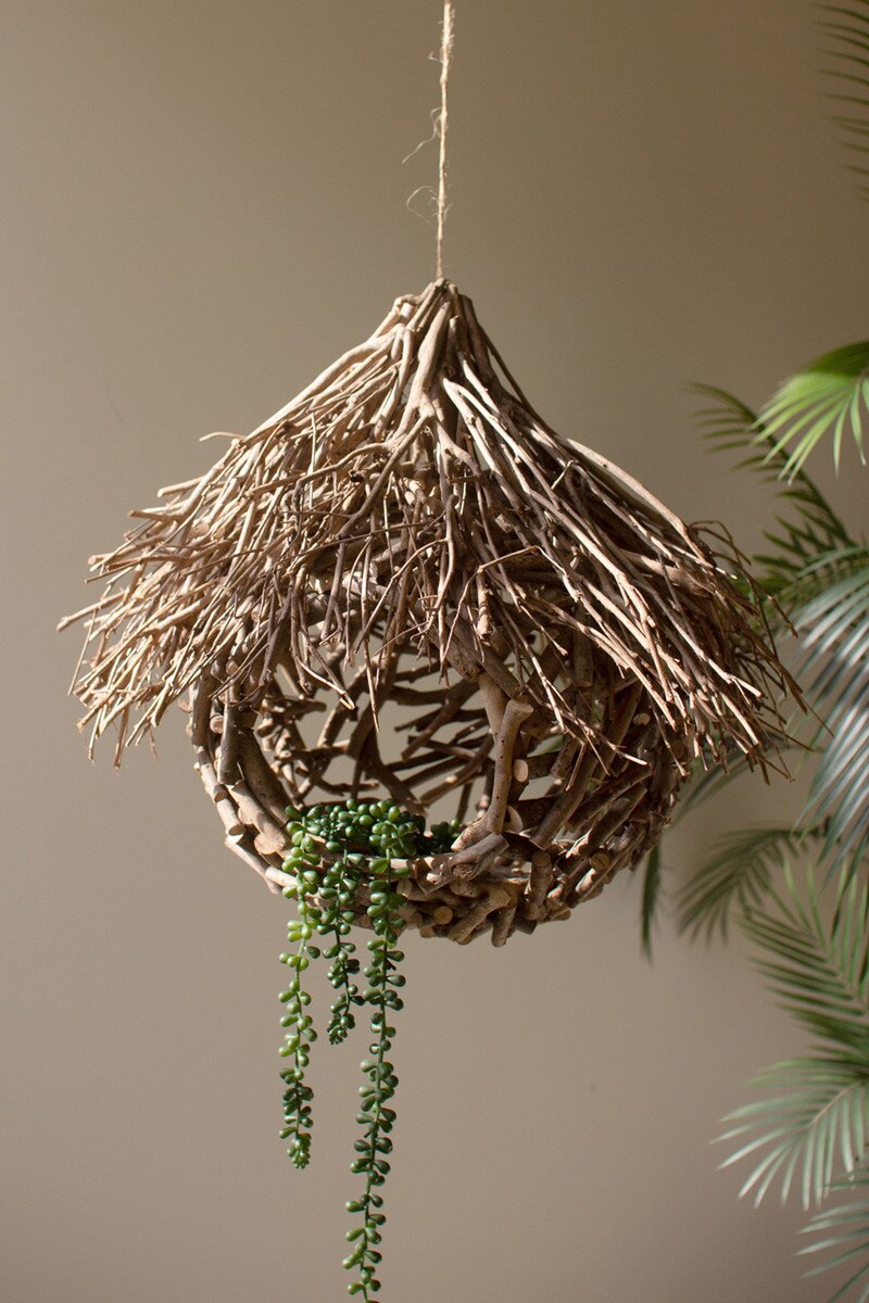 Hanging Tea Twig Bird House
