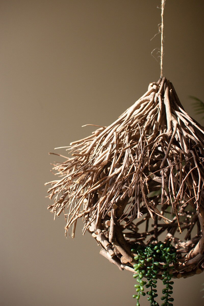 Hanging Tea Twig Bird House