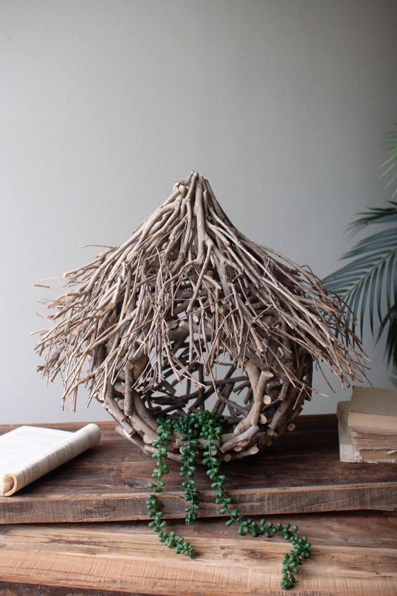 Hanging Tea Twig Bird House